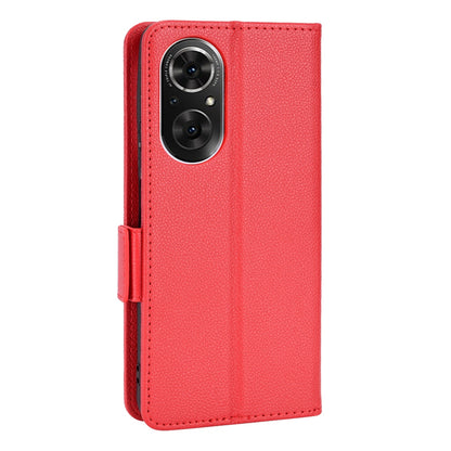 For Huawei nova 9 SE/Honor 50 SE Litchi Texture PU Leather Flip Folio Cover Wallet Design Stand Magnetic Protective Phone Case