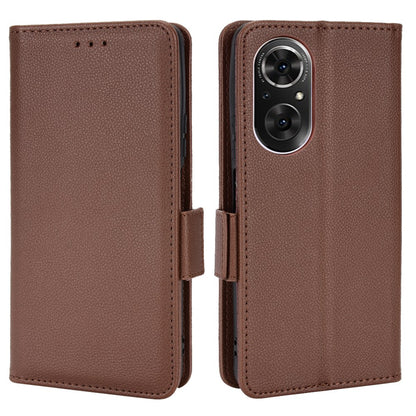 For Huawei nova 9 SE/Honor 50 SE Litchi Texture PU Leather Flip Folio Cover Wallet Design Stand Magnetic Protective Phone Case