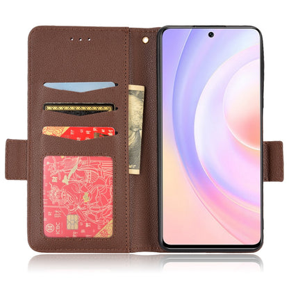 For Huawei nova 9 SE/Honor 50 SE Litchi Texture PU Leather Flip Folio Cover Wallet Design Stand Magnetic Protective Phone Case