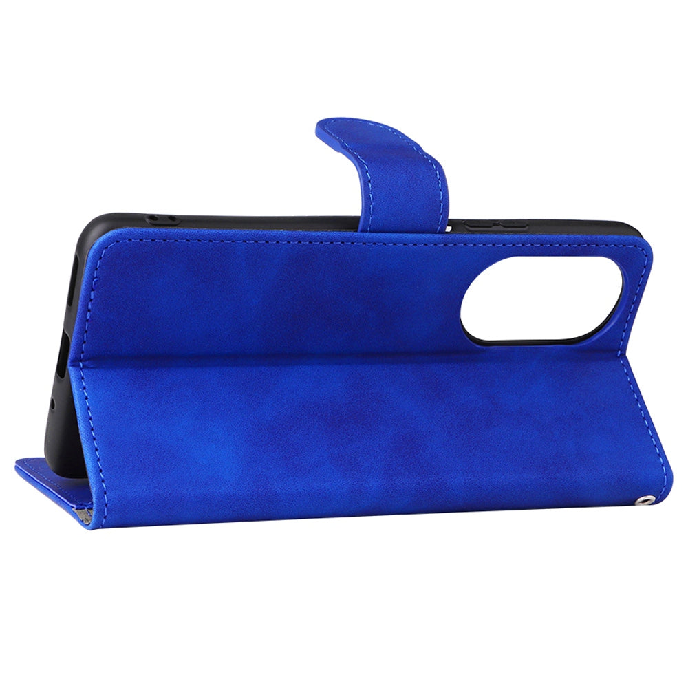 Skin-touch Feeling Phone Case for Huawei nova 9 SE, Anti-scratch PU Leather + TPU Stand Wallet Shell