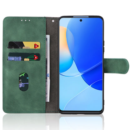 Skin-touch Feeling Phone Case for Huawei nova 9 SE, Anti-scratch PU Leather + TPU Stand Wallet Shell