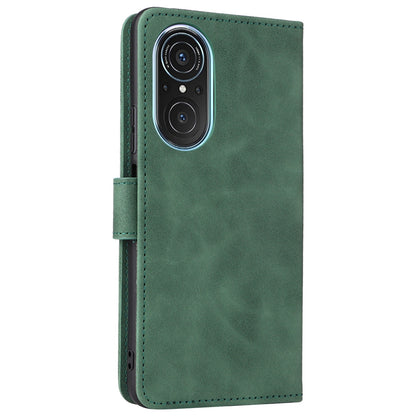 Skin-touch Feeling Phone Case for Huawei nova 9 SE, Anti-scratch PU Leather + TPU Stand Wallet Shell