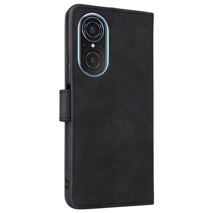 Skin-touch Feeling Phone Case for Huawei nova 9 SE, Anti-scratch PU Leather + TPU Stand Wallet Shell