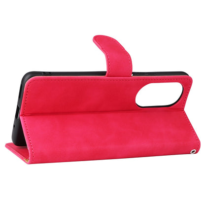 Skin-touch Feeling Phone Case for Huawei nova 9 SE, Anti-scratch PU Leather + TPU Stand Wallet Shell