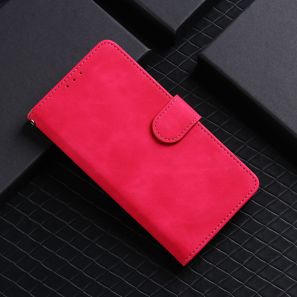 Skin-touch Feeling Phone Case for Huawei nova 9 SE, Anti-scratch PU Leather + TPU Stand Wallet Shell