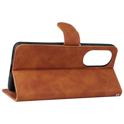 Skin-touch Feeling Phone Case for Huawei nova 9 SE, Anti-scratch PU Leather + TPU Stand Wallet Shell