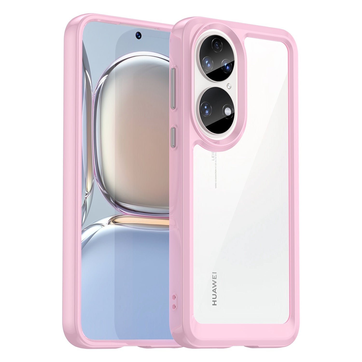 For Honor P50/P50E TPU + Acrylic Hybrid Case Independent PC Buttons Anti-dust Mobile Phone Shell
