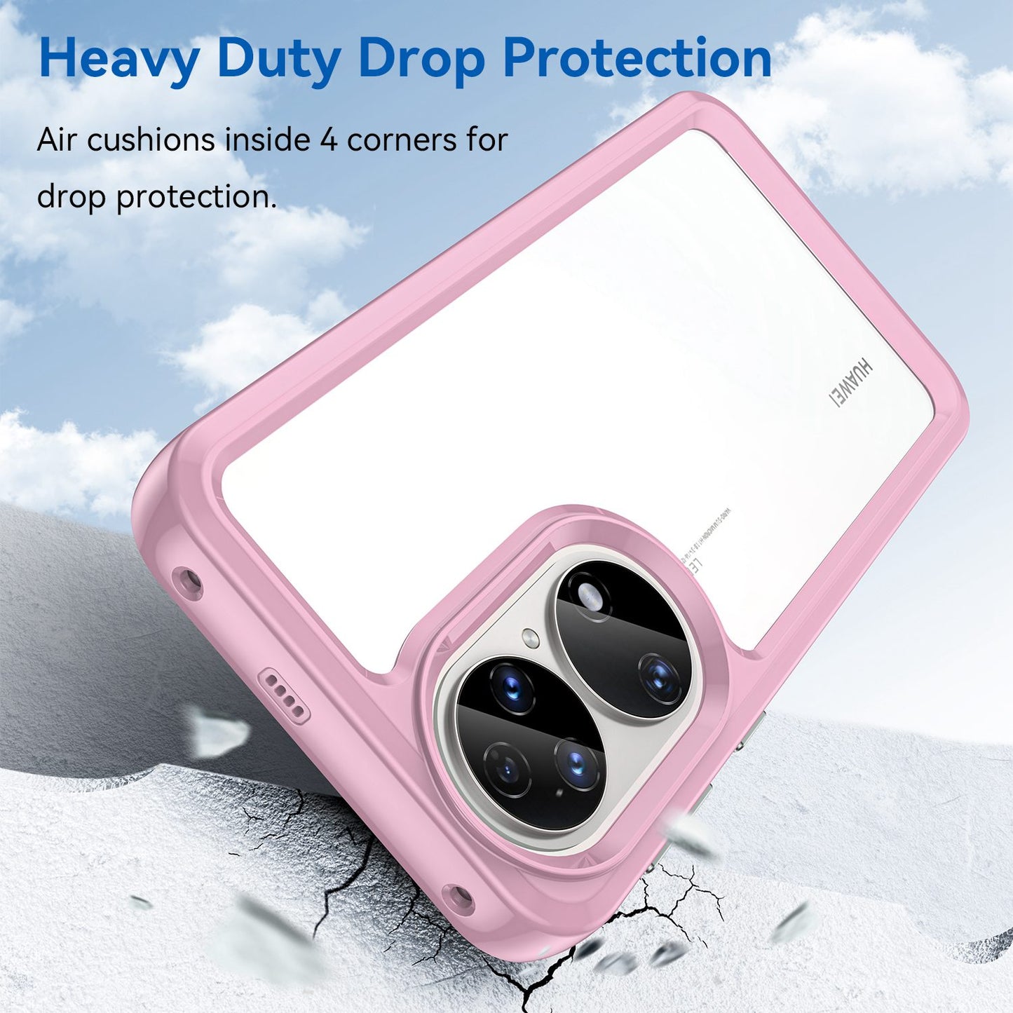 For Honor P50/P50E TPU + Acrylic Hybrid Case Independent PC Buttons Anti-dust Mobile Phone Shell