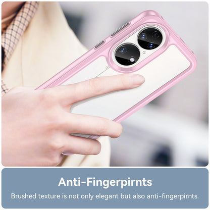 For Honor P50/P50E TPU + Acrylic Hybrid Case Independent PC Buttons Anti-dust Mobile Phone Shell
