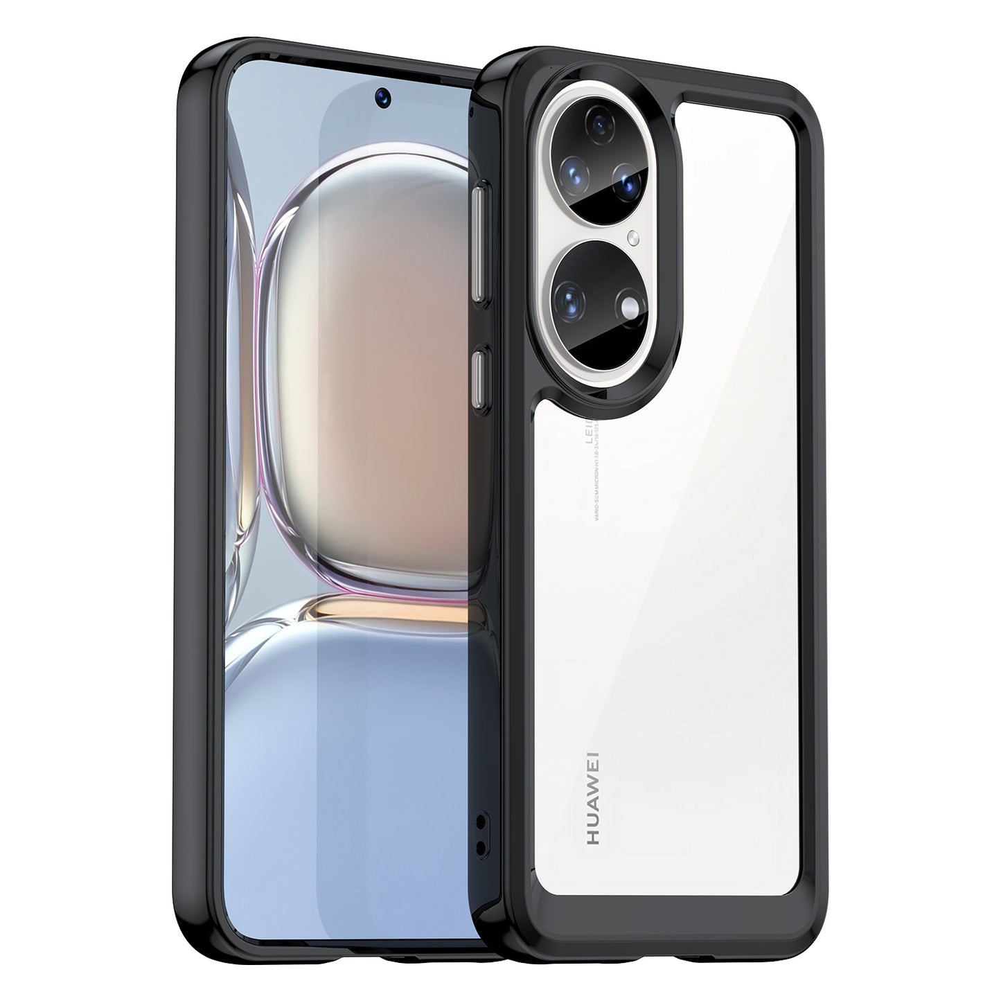 For Honor P50/P50E TPU + Acrylic Hybrid Case Independent PC Buttons Anti-dust Mobile Phone Shell