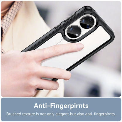 For Honor P50/P50E TPU + Acrylic Hybrid Case Independent PC Buttons Anti-dust Mobile Phone Shell