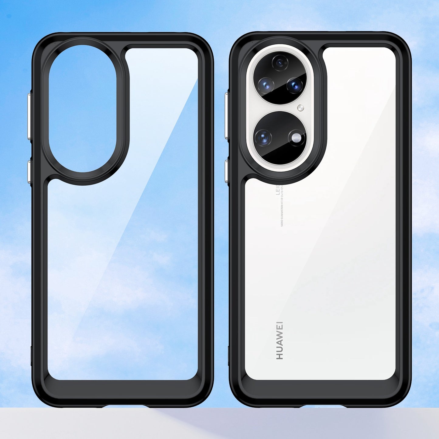 For Honor P50/P50E TPU + Acrylic Hybrid Case Independent PC Buttons Anti-dust Mobile Phone Shell