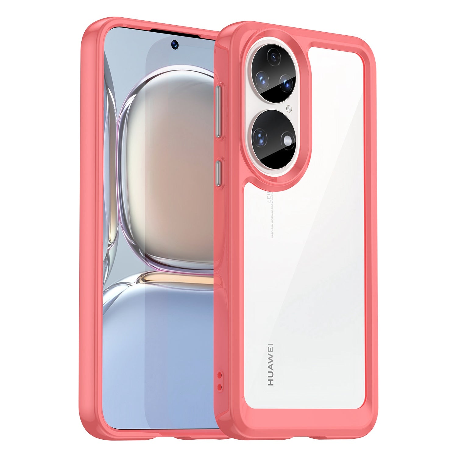 For Honor P50/P50E TPU + Acrylic Hybrid Case Independent PC Buttons Anti-dust Mobile Phone Shell