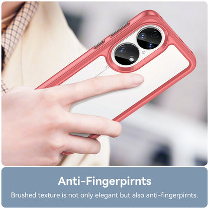 For Honor P50/P50E TPU + Acrylic Hybrid Case Independent PC Buttons Anti-dust Mobile Phone Shell