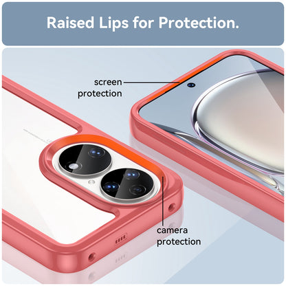 For Honor P50/P50E TPU + Acrylic Hybrid Case Independent PC Buttons Anti-dust Mobile Phone Shell