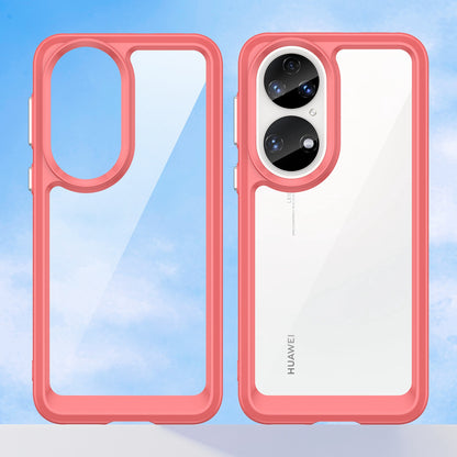 For Honor P50/P50E TPU + Acrylic Hybrid Case Independent PC Buttons Anti-dust Mobile Phone Shell