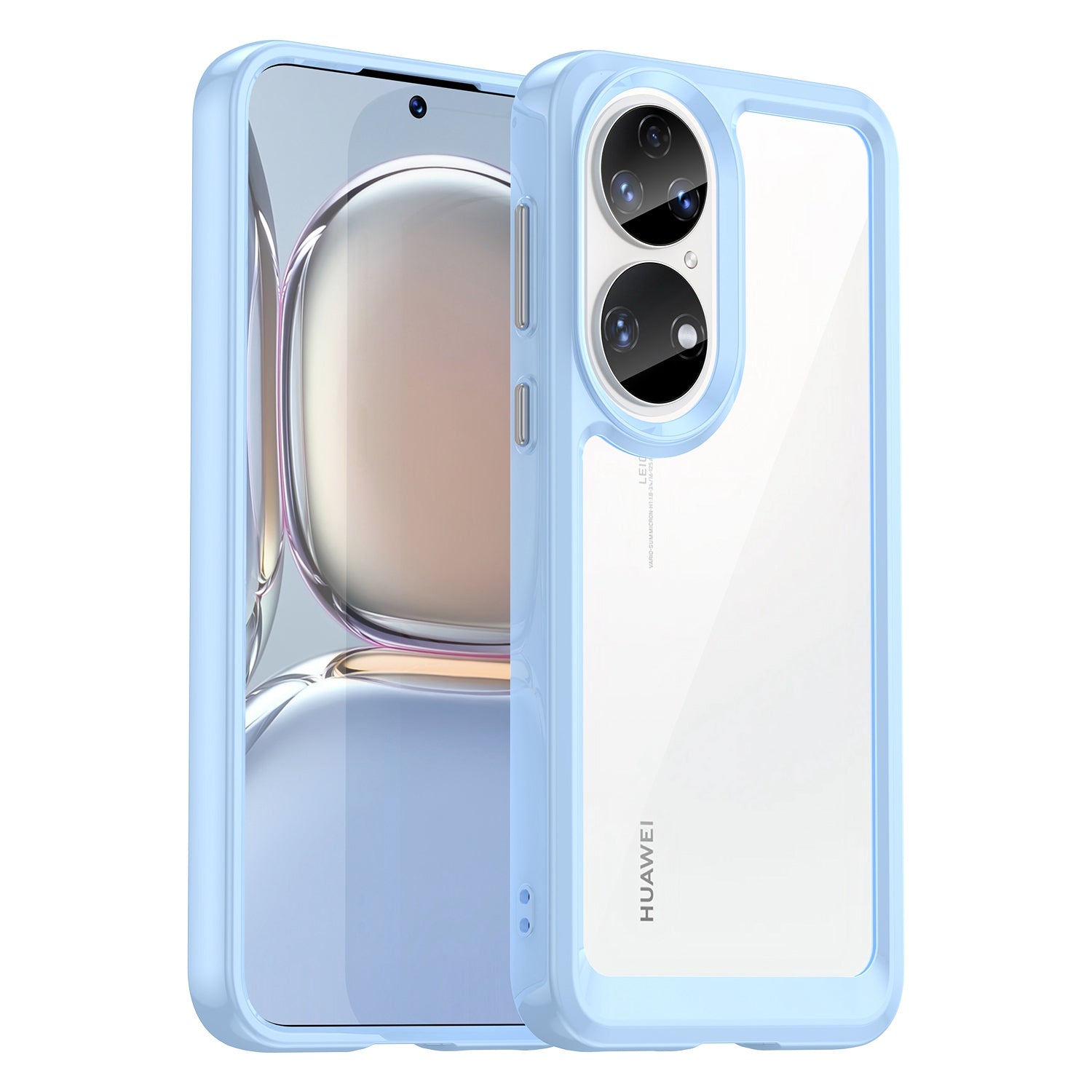 For Honor P50/P50E TPU + Acrylic Hybrid Case Independent PC Buttons Anti-dust Mobile Phone Shell