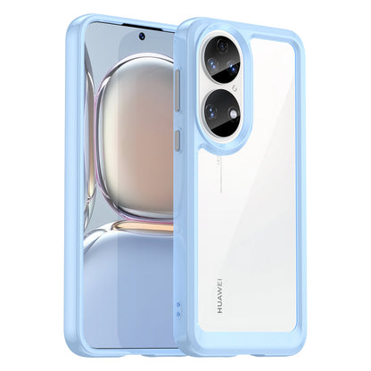 For Honor P50/P50E TPU + Acrylic Hybrid Case Independent PC Buttons Anti-dust Mobile Phone Shell