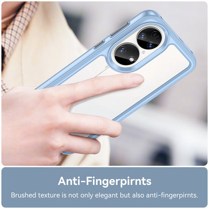 For Honor P50/P50E TPU + Acrylic Hybrid Case Independent PC Buttons Anti-dust Mobile Phone Shell