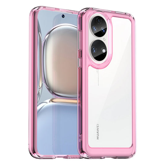 For Honor P50/P50E TPU + Acrylic Hybrid Case Independent PC Buttons Anti-dust Mobile Phone Shell