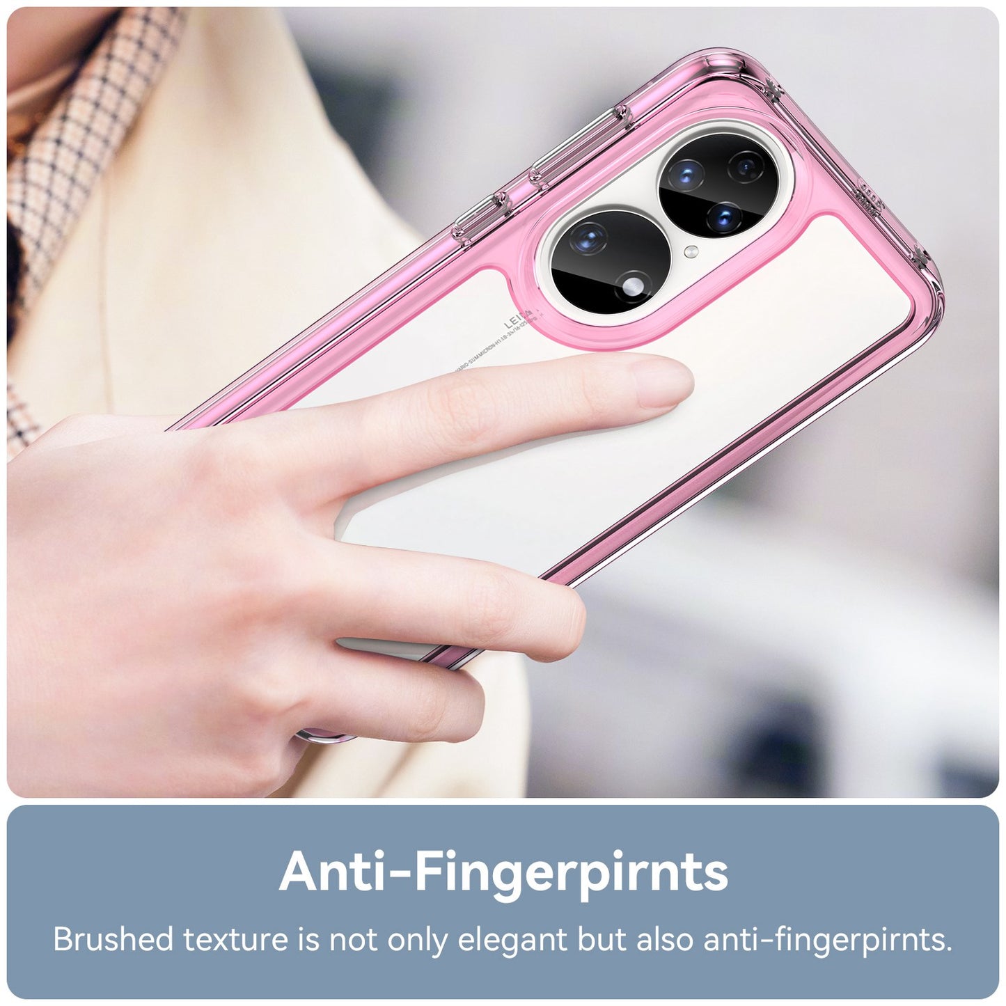 For Honor P50/P50E TPU + Acrylic Hybrid Case Independent PC Buttons Anti-dust Mobile Phone Shell