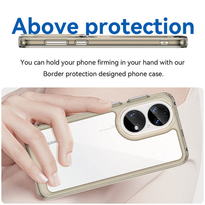 For Honor P50/P50E TPU + Acrylic Hybrid Case Independent PC Buttons Anti-dust Mobile Phone Shell
