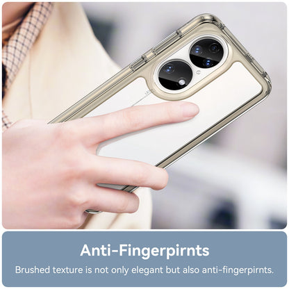 For Honor P50/P50E TPU + Acrylic Hybrid Case Independent PC Buttons Anti-dust Mobile Phone Shell