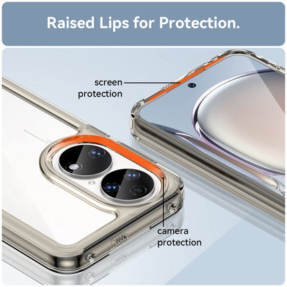 For Honor P50/P50E TPU + Acrylic Hybrid Case Independent PC Buttons Anti-dust Mobile Phone Shell