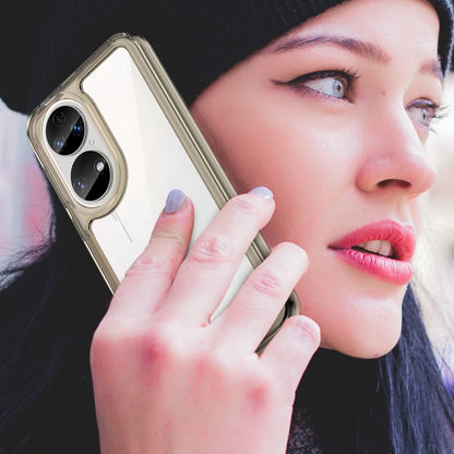 For Honor P50/P50E TPU + Acrylic Hybrid Case Independent PC Buttons Anti-dust Mobile Phone Shell
