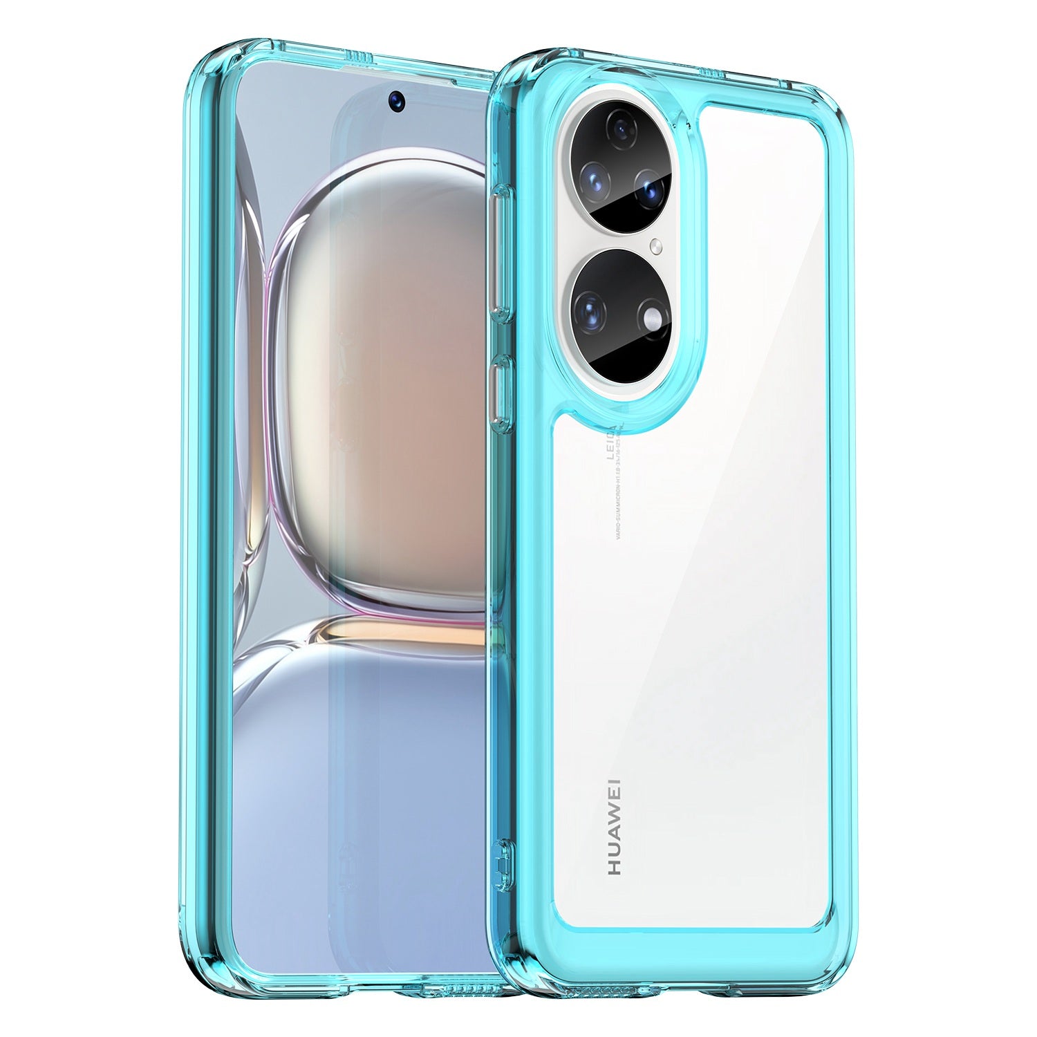 For Honor P50/P50E TPU + Acrylic Hybrid Case Independent PC Buttons Anti-dust Mobile Phone Shell