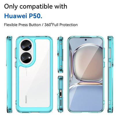For Honor P50/P50E TPU + Acrylic Hybrid Case Independent PC Buttons Anti-dust Mobile Phone Shell