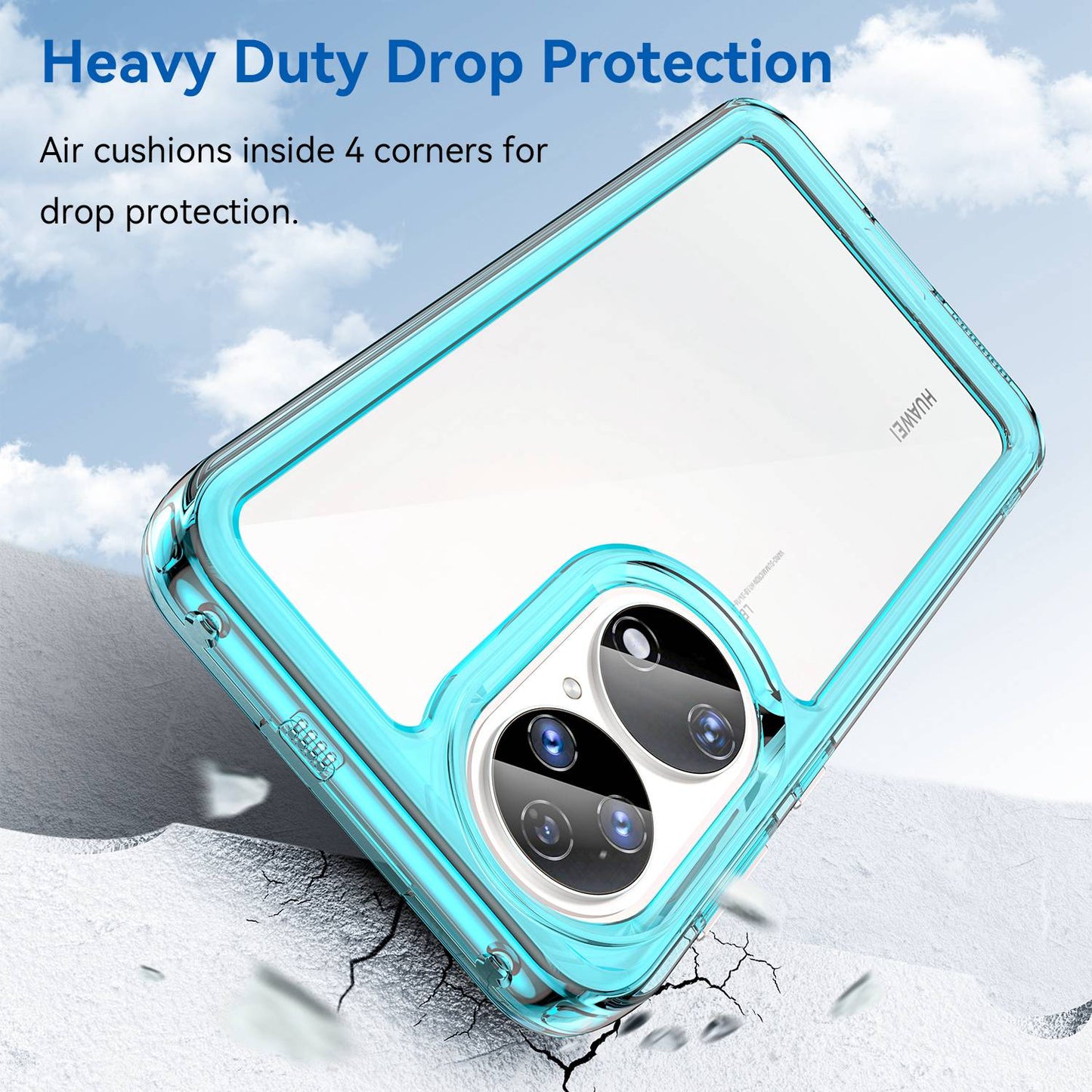 For Honor P50/P50E TPU + Acrylic Hybrid Case Independent PC Buttons Anti-dust Mobile Phone Shell