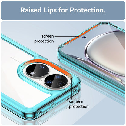 For Honor P50/P50E TPU + Acrylic Hybrid Case Independent PC Buttons Anti-dust Mobile Phone Shell