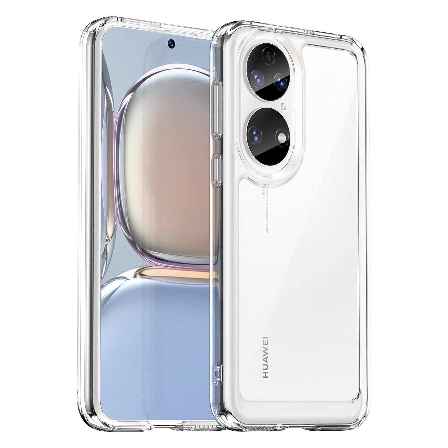 For Honor P50/P50E TPU + Acrylic Hybrid Case Independent PC Buttons Anti-dust Mobile Phone Shell