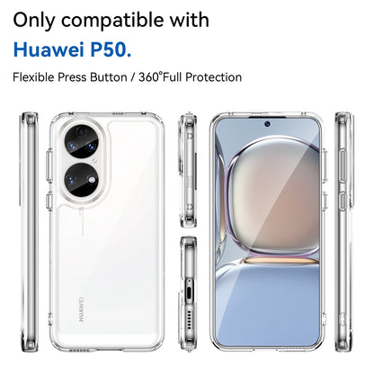 For Honor P50/P50E TPU + Acrylic Hybrid Case Independent PC Buttons Anti-dust Mobile Phone Shell