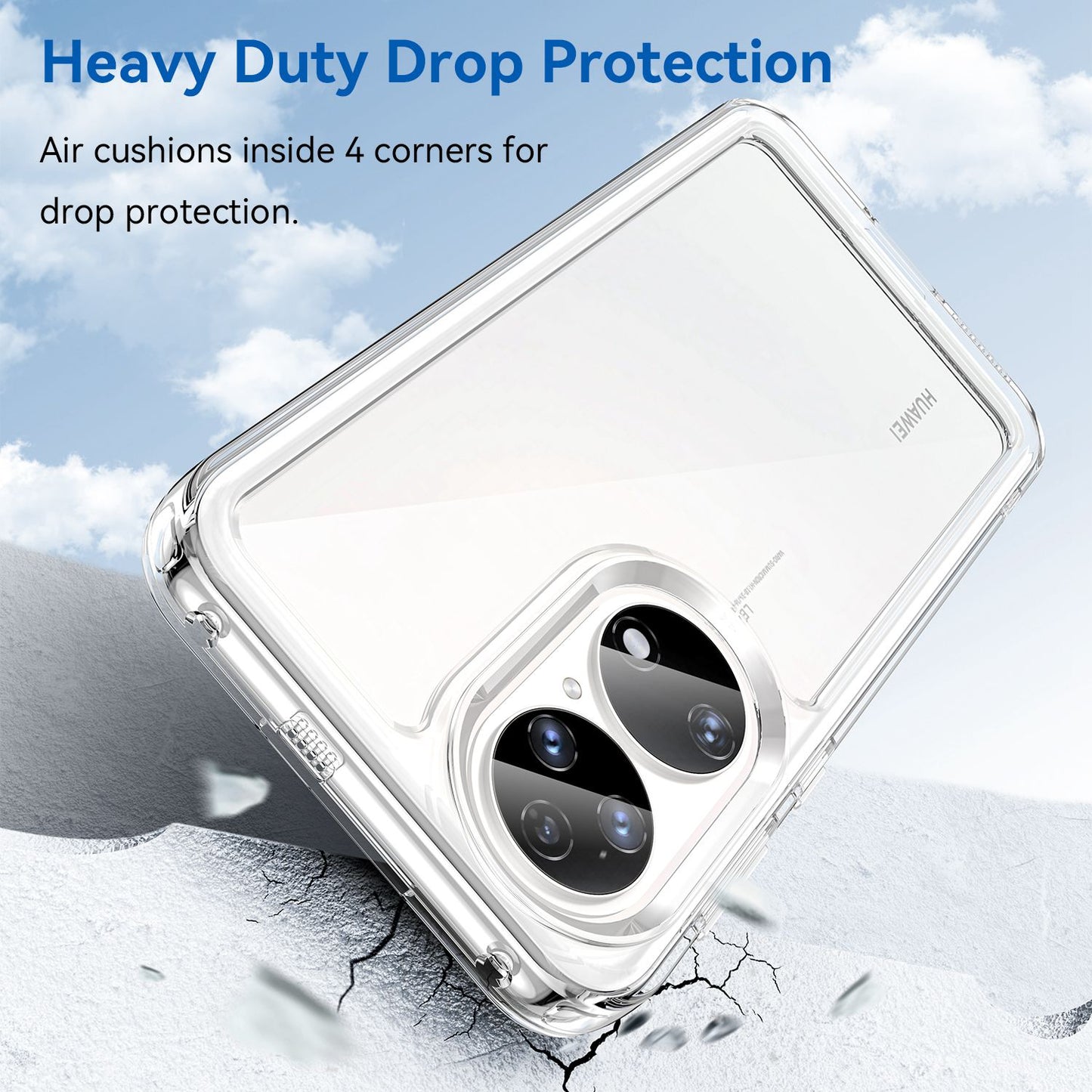 For Honor P50/P50E TPU + Acrylic Hybrid Case Independent PC Buttons Anti-dust Mobile Phone Shell