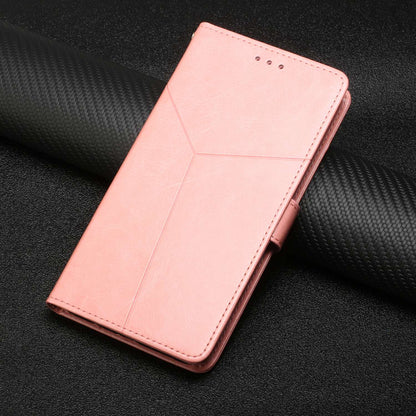 HT01 For Honor Magic 4 Lite 5G Cell Phone Cover Bag PU Leather Y-Shaped Lines Imprinting Wallet Stand Phone Case