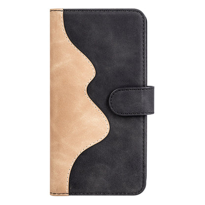 For Honor X30/Magic 4 Lite 5G Color Splicing Design Phone Full-protection Cover PU Leather Stand Wallet Case Shell