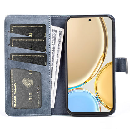 For Honor X30/Magic 4 Lite 5G Color Splicing Design Phone Full-protection Cover PU Leather Stand Wallet Case Shell