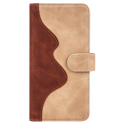 For Honor X30/Magic 4 Lite 5G Color Splicing Design Phone Full-protection Cover PU Leather Stand Wallet Case Shell