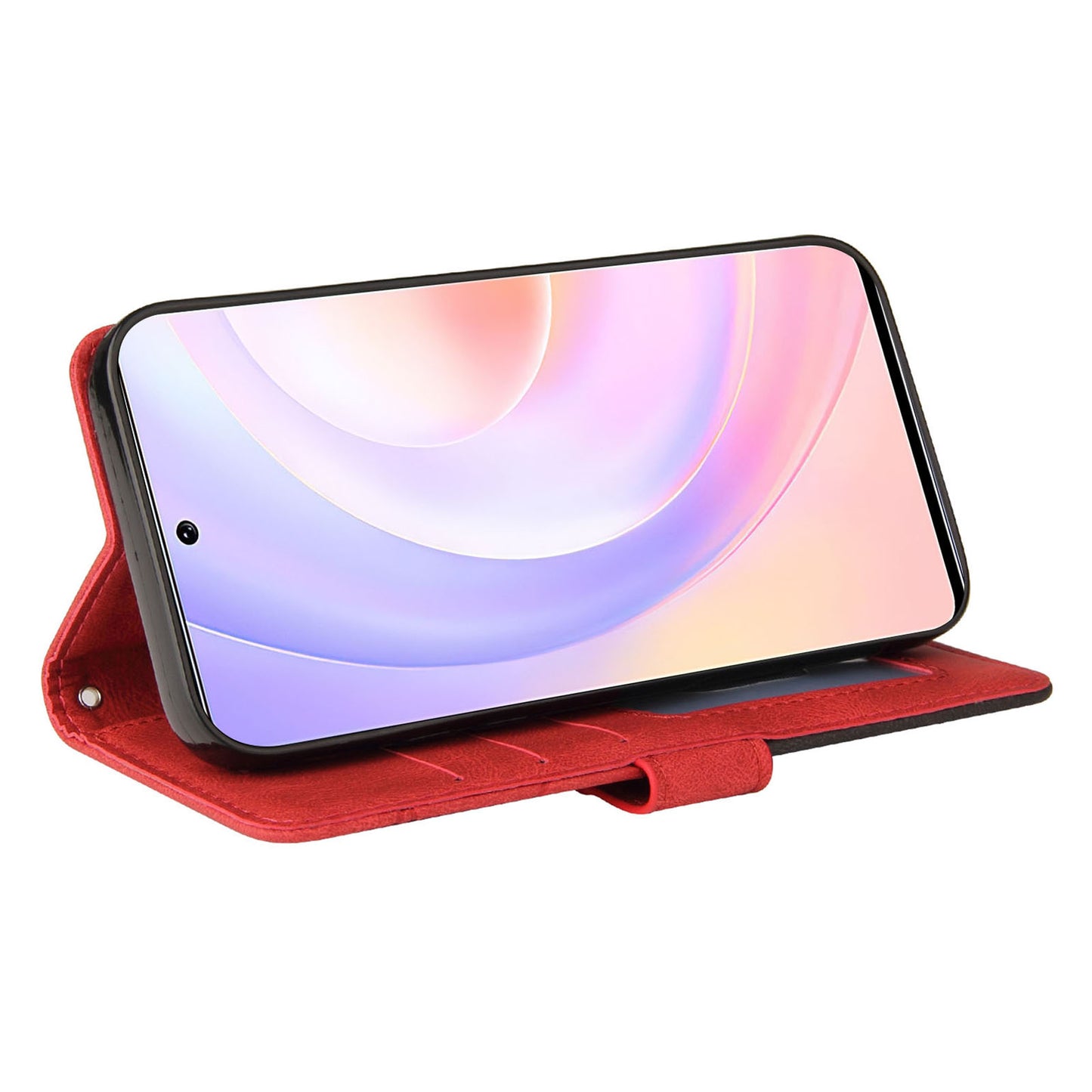 For Huawei nova 9 SE Anti-fall Anti-scratch Dual-color Splicing PU Leather Wallet Function Phone Case Stand Shell with Strap