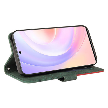 For Huawei nova 9 SE Anti-fall Anti-scratch Dual-color Splicing PU Leather Wallet Function Phone Case Stand Shell with Strap