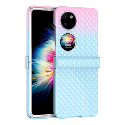 For Huawei P50 Pocket Hinge Protection Hard PC Anti-Fall Case Color Gradient Non-Slip Grip Protective Cover