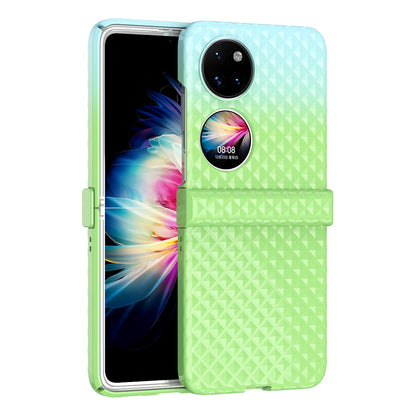 For Huawei P50 Pocket Hinge Protection Hard PC Anti-Fall Case Color Gradient Non-Slip Grip Protective Cover