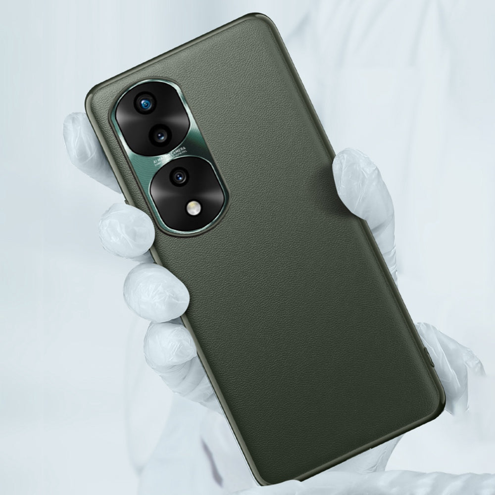 FUKELAI For Honor 70 5G Anti-drop Phone Case PU Leather + TPU + PC Hybrid Shell with Metal Lens Cover