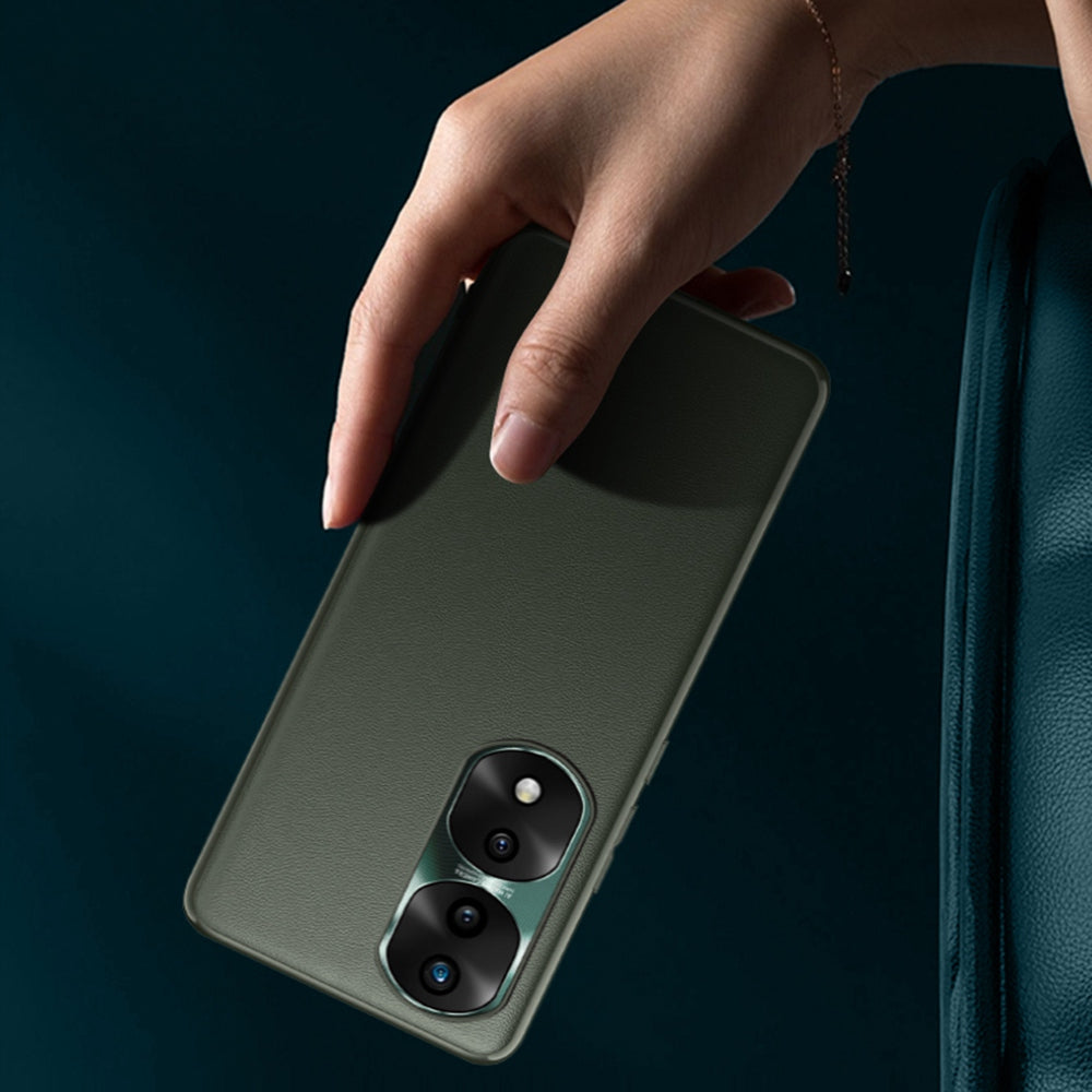 FUKELAI For Honor 70 5G Anti-drop Phone Case PU Leather + TPU + PC Hybrid Shell with Metal Lens Cover