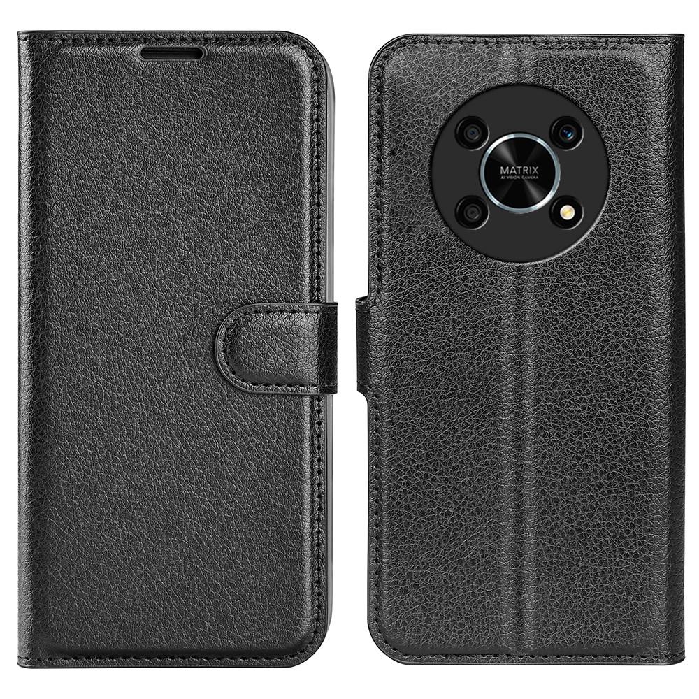 For Honor X30/Magic 4 Lite 5G Litchi Texture Phone Case Foldable Stand PU Leather Wallet Soft Shell Mobile Phone Cover