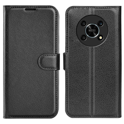 For Honor X30/Magic 4 Lite 5G Litchi Texture Phone Case Foldable Stand PU Leather Wallet Soft Shell Mobile Phone Cover