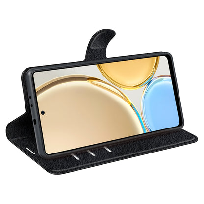 For Honor X30/Magic 4 Lite 5G Litchi Texture Phone Case Foldable Stand PU Leather Wallet Soft Shell Mobile Phone Cover