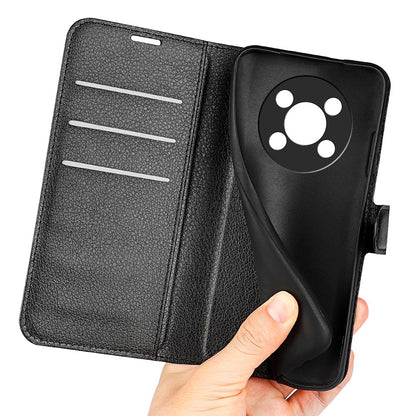 For Honor X30/Magic 4 Lite 5G Litchi Texture Phone Case Foldable Stand PU Leather Wallet Soft Shell Mobile Phone Cover